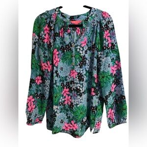 EUC Lilly Pulitzer Elsa Blouse “Multi Soirée All Day” - Large